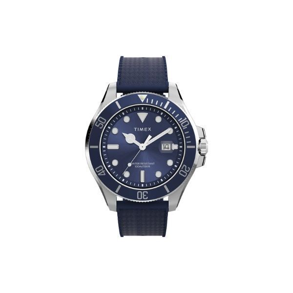 Reloj Timex Caballero Trend Harborside Coast Caucho y Esfera Azul Acero 44mm Ref: TW2Y05000