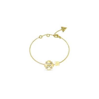 Pulsera Guess Mujer Wild Flower Acero Dorado Con Circonitas Ref: JUBB05503JWYGS
