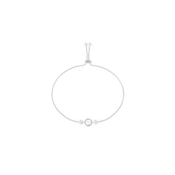 Pulsera Guess Mujer Tiny Pearl Acero Con Perla Blanca y Circonitas Blancas Ref: JUBB05520JWRHT-U