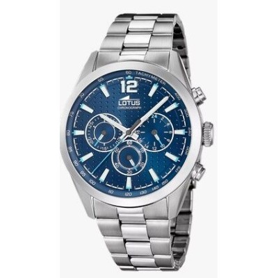 Reloj Lotus Caballero Minimalist Acero Esfera Azul Cronógrafo 43mm Ref: 18152/C