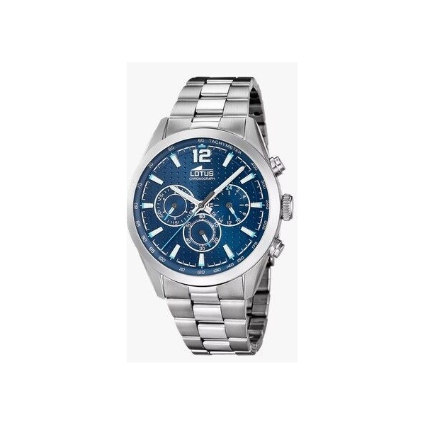 Reloj Lotus Caballero Minimalist Acero Esfera Azul Cronógrafo 43mm Ref: 18152/C