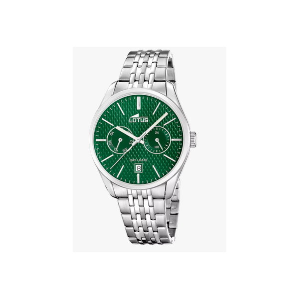 Reloj Lotus Caballero Multifunction Collection Acero Esfera Verde Multifunción 42mm Ref: 19072/3