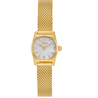 Reloj Tous Mujer Epic Mini Malla Milanesa Acero IP Dorado Esfera Nácar 18mm Ref: 3000150300