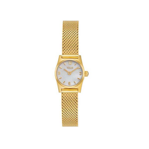 Reloj Tous Mujer Epic Mini Malla Milanesa Acero IP Dorado Esfera Nácar 18mm Ref: 3000150300