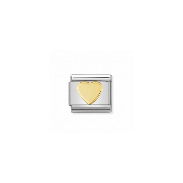 NOMINATION 030116-02 CORAZON COMPONIBLE CLASSIC AMOR ACERO Y ORO 18K