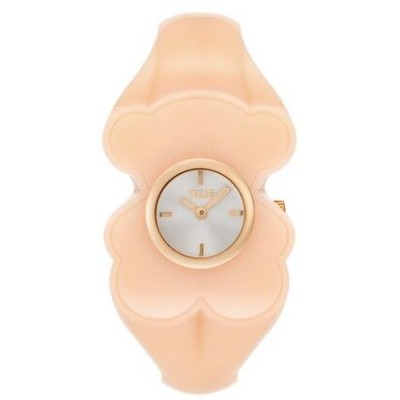 Reloj Tous Mujer Analógico De Acero Dorado y Policarbonato Rosa T. M Bear Folks 17,6mm Ref: 3000147300