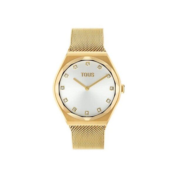 Reloj TOUS Mujer Karat Round Mesh Acero IP Dorado Malla Milanesa 36mm Ref: 3000139800