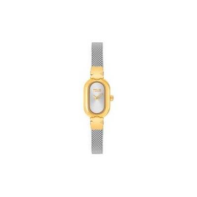 Reloj Tous Mujer Oval Icon Bicolor Malla Milanesa Acero Caja IP Dorado 18mm x 28,5mm Ref: 3000145300