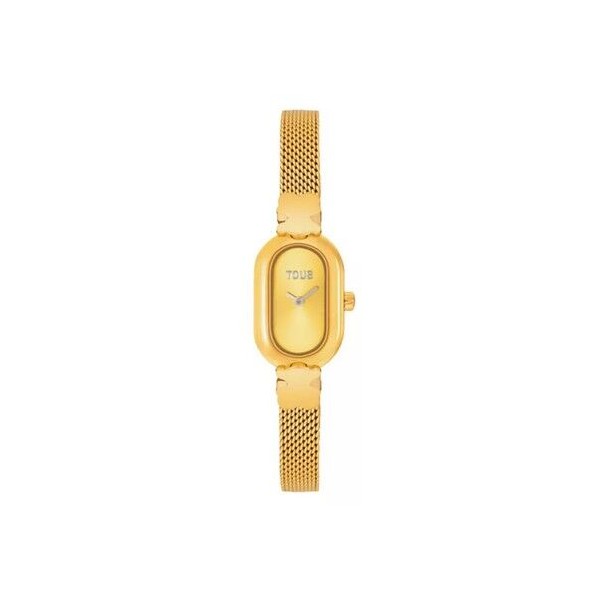 Reloj Tous Mujer Oval Icon Malla Milanesa Acero IP Dorado 18mm x 28,5mm Ref: 3000145200