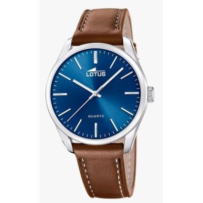Reloj  Lotus Caballero Minimalist For Him Correa Piel Marrón Esfera Azul 42mm Ref: 19065/ 2