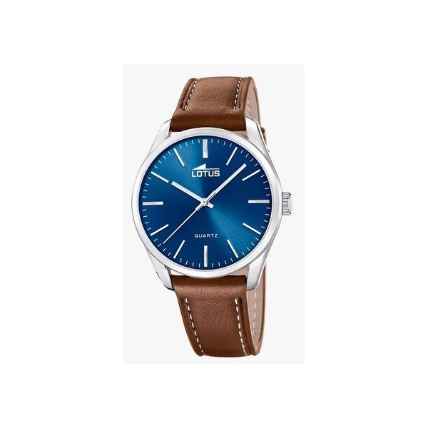 Reloj  Lotus Caballero Minimalist For Him Correa Piel Marrón Esfera Azul 42mm Ref: 19065/ 2