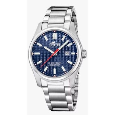 Reloj Lotus Caballero Classic Steel Acero Clásico Esfera Azul 42mm Ref:19060/4