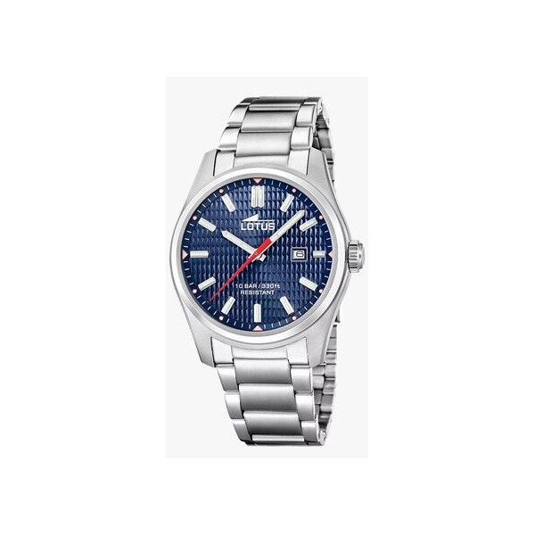 Reloj Lotus Caballero Classic Steel Acero Clásico Esfera Azul 42mm Ref:19060/4