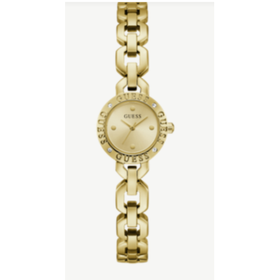 Reloj Guess Mujer Siren Acero Ip Dorado Esfera Champagne Bisel Letras Guess 22mm Ref: GW1019L7