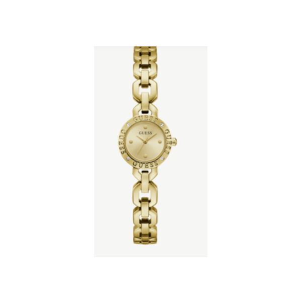 Reloj Guess Mujer Siren Acero Ip Dorado Esfera Champagne Bisel Letras Guess 22mm Ref: GW1019L7