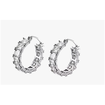 Pendientes Lotus Style Mujer Old Money Acero Inoxidable Circonitas Baguettes Ref: LS2571-4/1