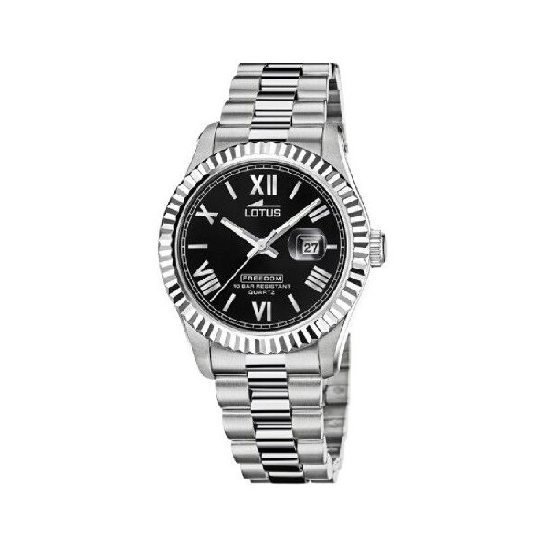 Reloj Lotus Caballero Freedom Collection Acero Esfera Negra 41,5mm Ref: 19002/5
