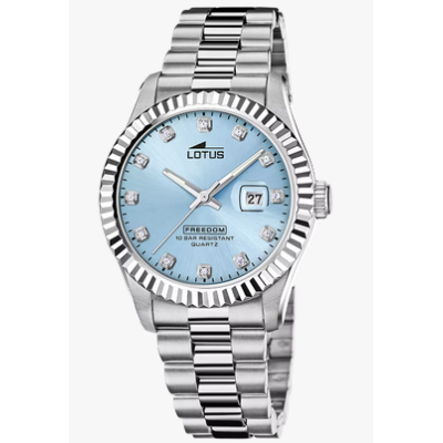 Reloj Lotus Caballero Freedom Collection Acero Esfera Azul Celeste 41,5mm Ref: 19002/6