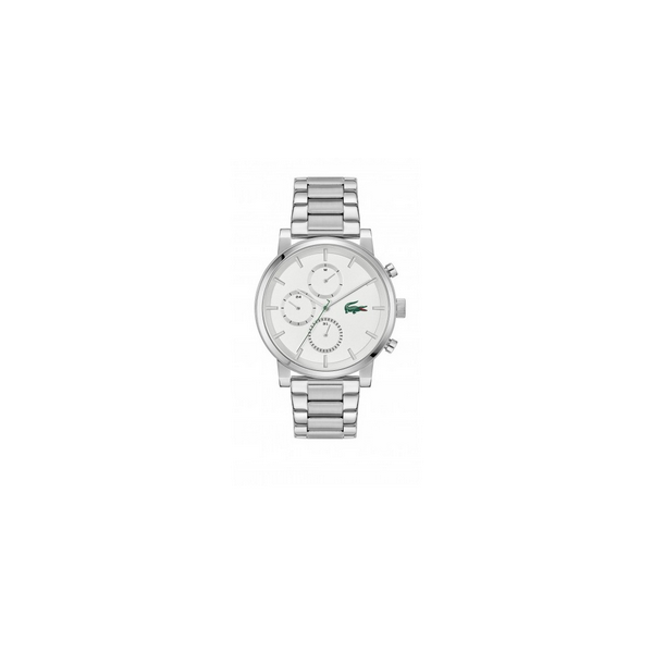 Reloj Lacoste Caballero Replay Acero Esfera Plateada Multifunción 44mm Ref: 2011452