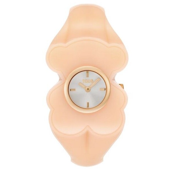 Reloj Tous analógico de acero dorado y policarbonato rosa T. L Bear Folks Ref: 3000147100