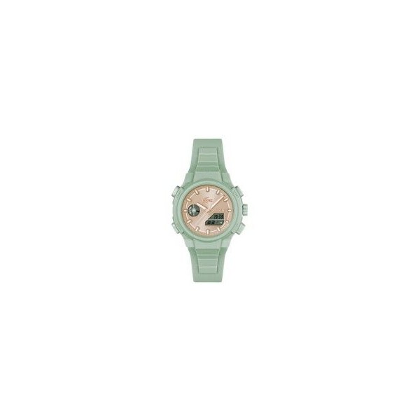 Reloj Lacoste Mujer LC33 Verde Agua Esfera Rosada Analógico-Digital Electroiluminiscente 40mm Ref: 2001433