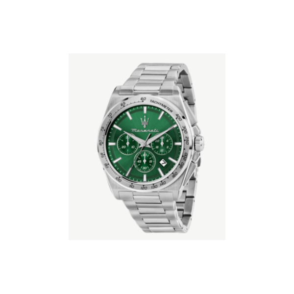 Reloj Maserati Caballero Velocitá Acero Esfera Verde Cronógrafo 43mm Ref: R8873652013