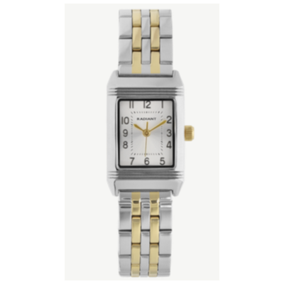 Reloj Radiant Mujer Eternal Bloom Bicolor Caja Rectangular Metálica Plateada 21 x 34,1mm Esfera Plateada 34,1mm Ref: RA685202