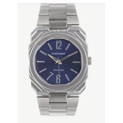 Reloj Radiant Caballero Horizon Line Azul/Plateado Correa Acero Caja Metálica Plateada Esfera Azul 40mm Ref: RA693202