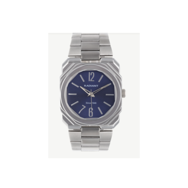 Reloj Radiant Caballero Horizon Line Azul/Plateado Correa Acero Caja Metálica Plateada Esfera Azul 40mm Ref: RA693202