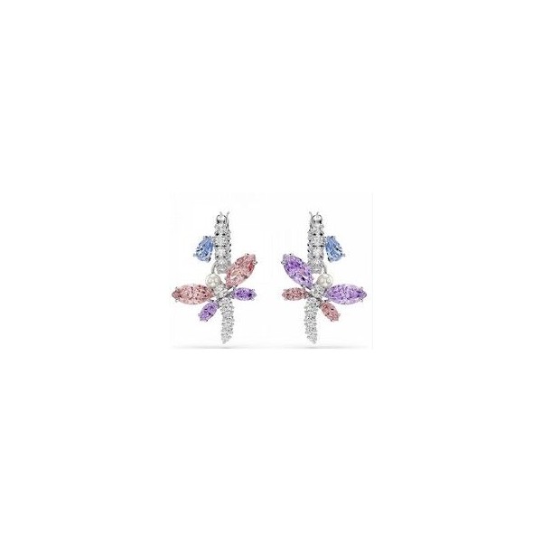 Pendientes Ariana Grande x Swarovski Tallas mixtas, Libélula, Multicolores, Baño de rodio Ref: 5749185