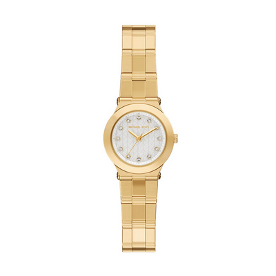 Reloj Michael Kors Mujer Billie Petite Acero IP Dorado Esfera MOP Extra Pequeño Con Cristales 26mm Ref: MK7567