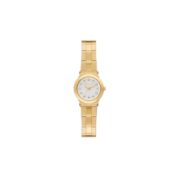 Reloj Michael Kors Mujer Billie Petite Acero IP Dorado Esfera MOP Extra Pequeño Con Cristales 26mm Ref: MK7567