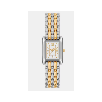 Reloj Michael Kors Mujer Essex Petite Bitono Acero/IP Dorado Caja Rectangular Esfera Blanca 20mm Ref: MK4999