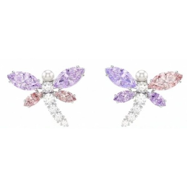 Pendientes Ariana Grande x Swarovski Tallas mixtas, Libélula, Multicolor, Baño de rodio Ref: 5737371