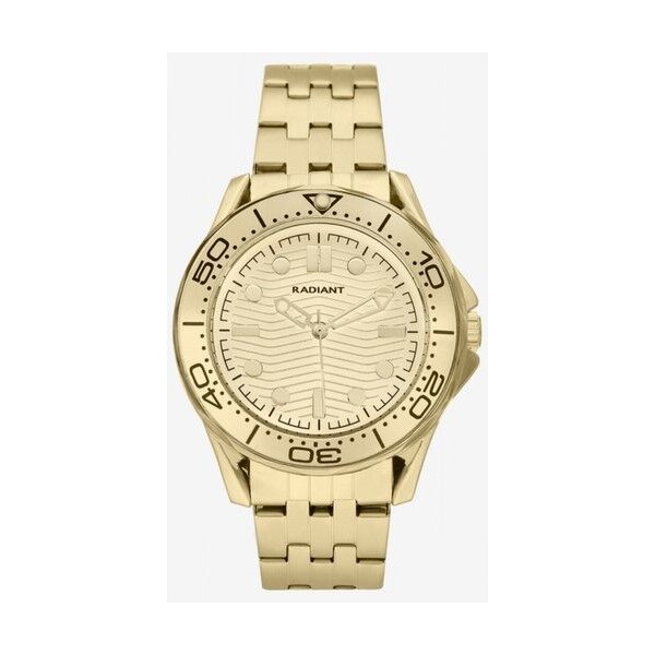 Reloj Radiant Caballero Chris Caja De Metal Correa De Acero Dorado 42mm Ref: RA653204