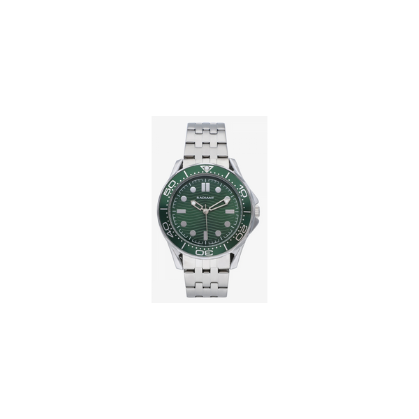 Reloj Radiant Caballero Chris Caja De Metal Correa De Acero Esfera Verde 42mm Ref: RA653203