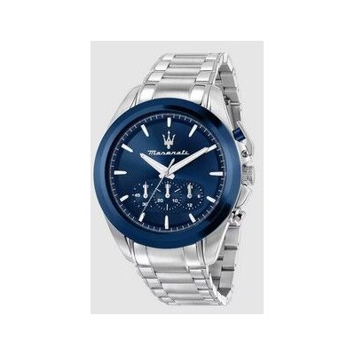 Reloj Maserati Caballero Traguardo Acero Esfera y Bisel Azul Marino Cronógrafo 43mm Ref: R8873612067