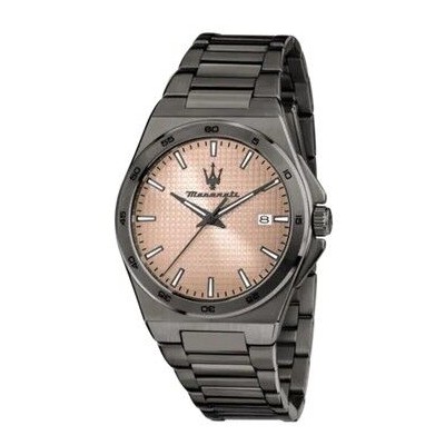 Reloj Maserati Caballero Velocitá Slim Acero Acabado Gunmetal Esfera Oro Rosa 40mm Ref: R8853153007