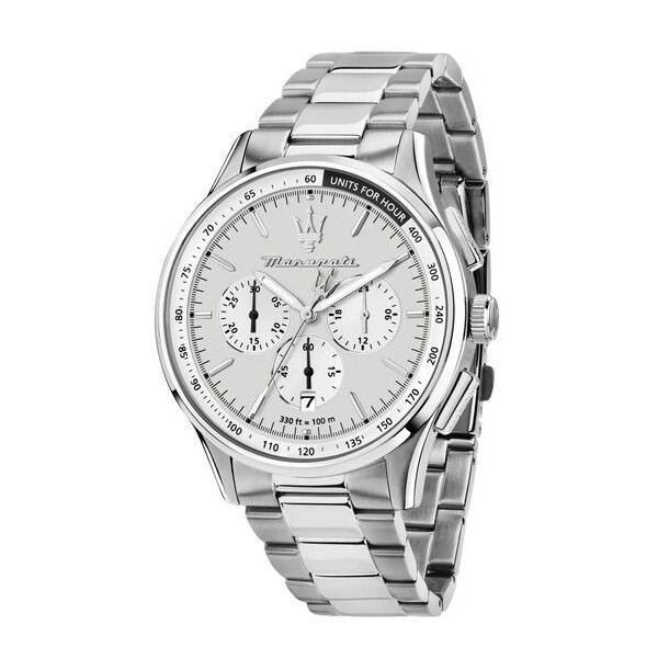 Reloj Maserati Caballero Sorpasso Cronógrafo Acero Esfera Plateada 42mm Ref: R8873624013