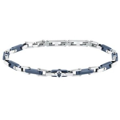 Pulsera Maserati Gioelli Caballero Acero y Cerámica Azul Longitud 19,5 + 3,5cm Ref: JM226ATZ76