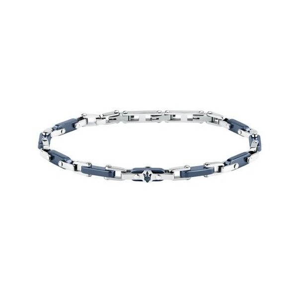 Pulsera Maserati Gioelli Caballero Acero y Cerámica Azul Longitud 19,5 + 3,5cm Ref: JM226ATZ76