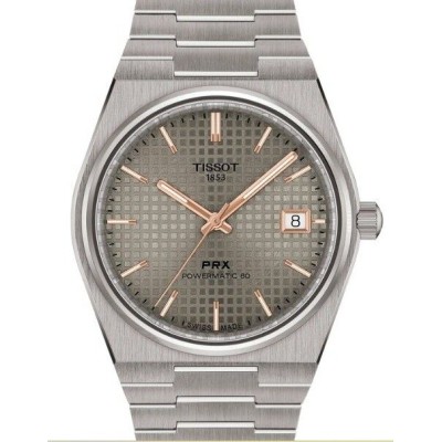 Reloj Tissot PRX Titanium Powermatic 80 Titanio Esfera Antracita Cristal Zafiro Movimiento Suizo 38 mmRef: T1378074406100