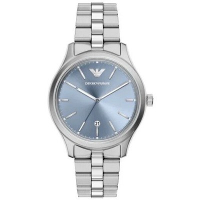 Reloj Emporio Armani Caballero Dario Acero Esfera Celeste Con Calendario 41mm Ref: AR11748