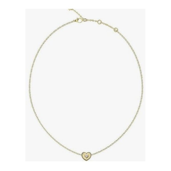 Collar Guess Mujer Till Morning Acero Dorado Icono Corazón Con Diferentes Alturas Con Circonitas Blancas Ref: JUBN05549JWYGT/U
