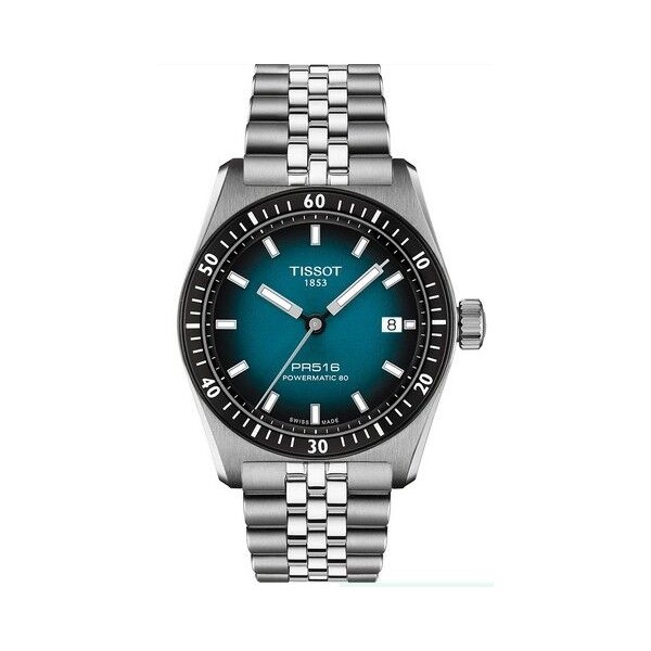 Reloj Tissot T-Sport PR516 Powermatic 80 Acero Esfera Azul Degradado Mov. Suizo Cristal Zafiro 38mm  Ref: T1494071104100
