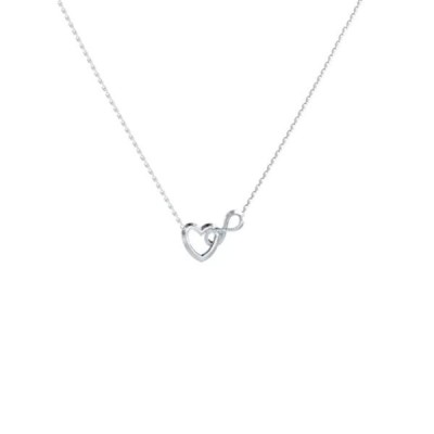 Collar Guess Mujer Iconique Corazón Con Infinito Entrelazado Acero Con Circonitas Blancas Ref: JUBN05530JWRHT/U