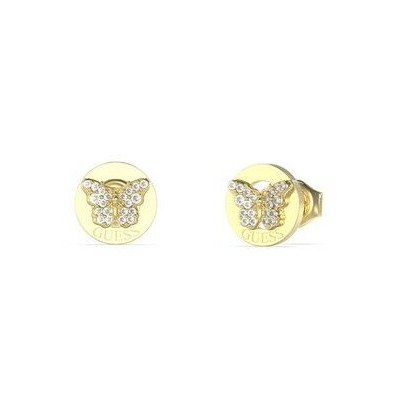 Pendientes Guess Mujer Borboleta Mariposa Acero Tono Dorado y Circonitas Blancas Ref: JUBE06136JWYGT-U