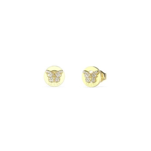 Pendientes Guess Mujer Borboleta Mariposa Acero Tono Dorado y Circonitas Blancas Ref: JUBE06136JWYGT-U