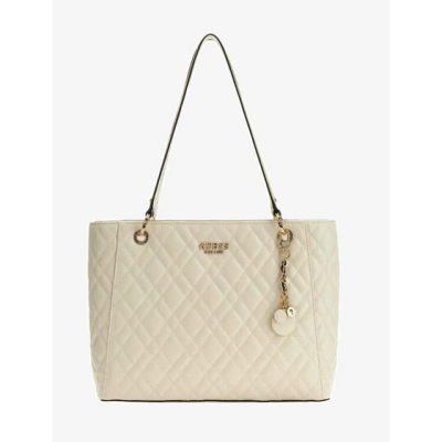 Bolso Guess Mujer Isamay Quilted 4G Logo Shopper Tote Bag Off White Ref: GG962825 OFF WHITE