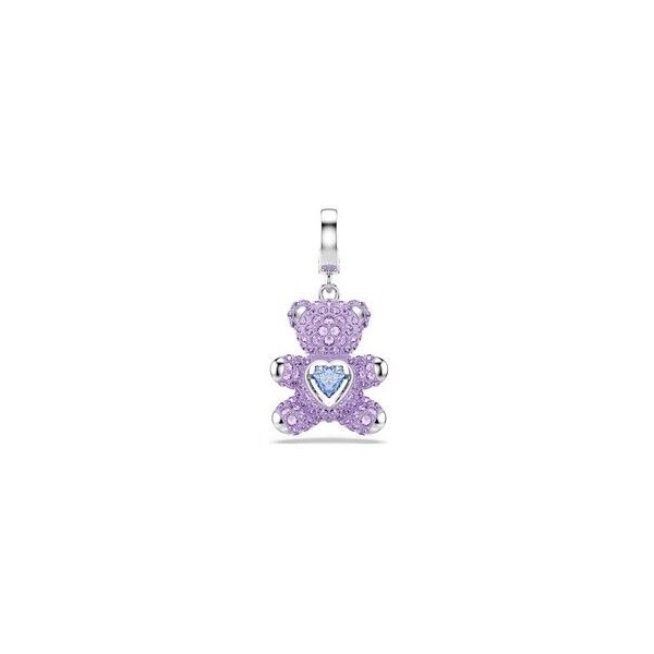Charm Swarovski Idyllia, Tallas mixtas, Osito, Morado, Baño de rodio Ref: 5745610